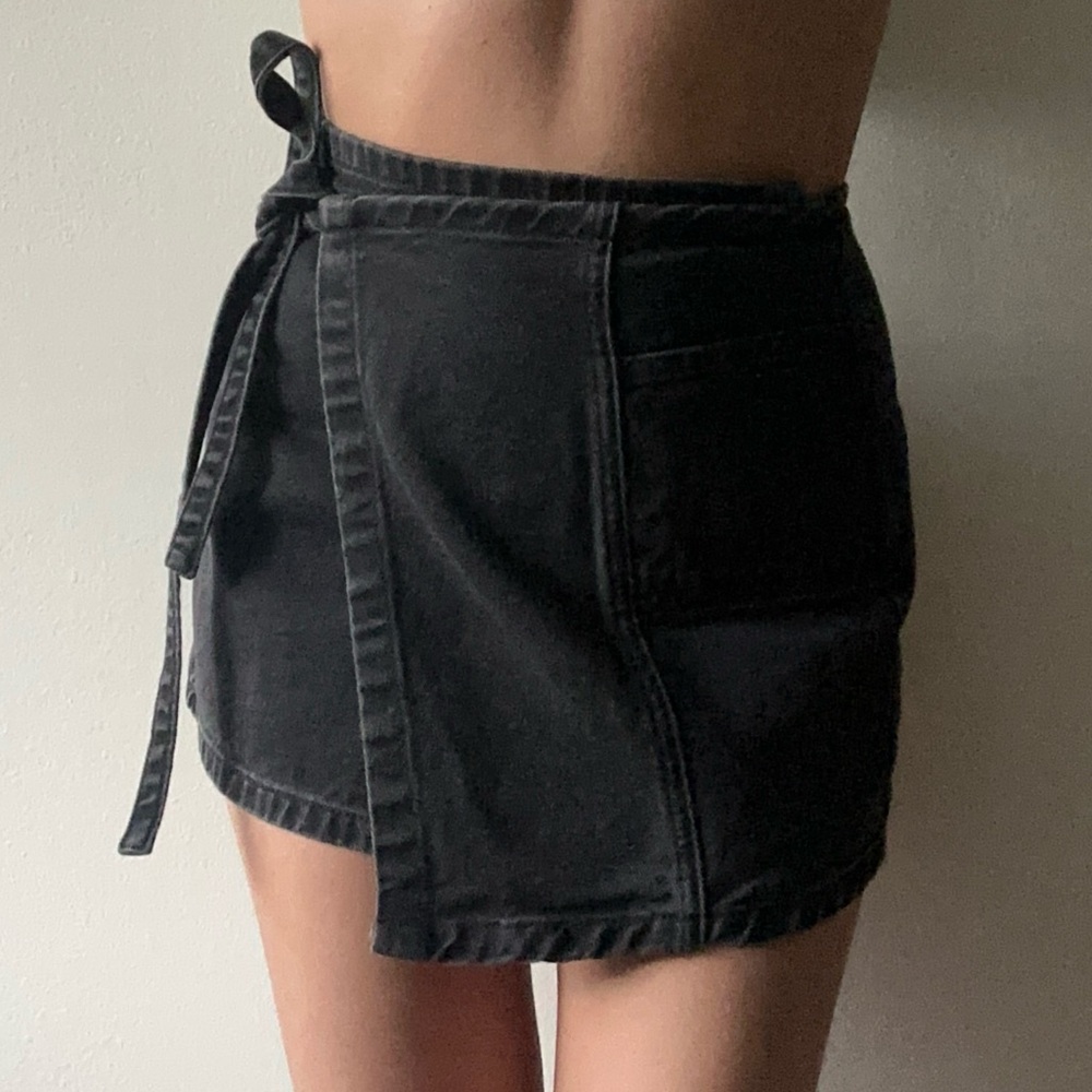Wrap mini skirt